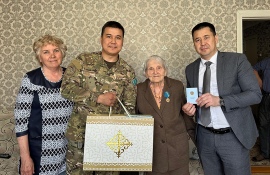В Житикаре поздравили жену ветерана Великой Отечественной войны